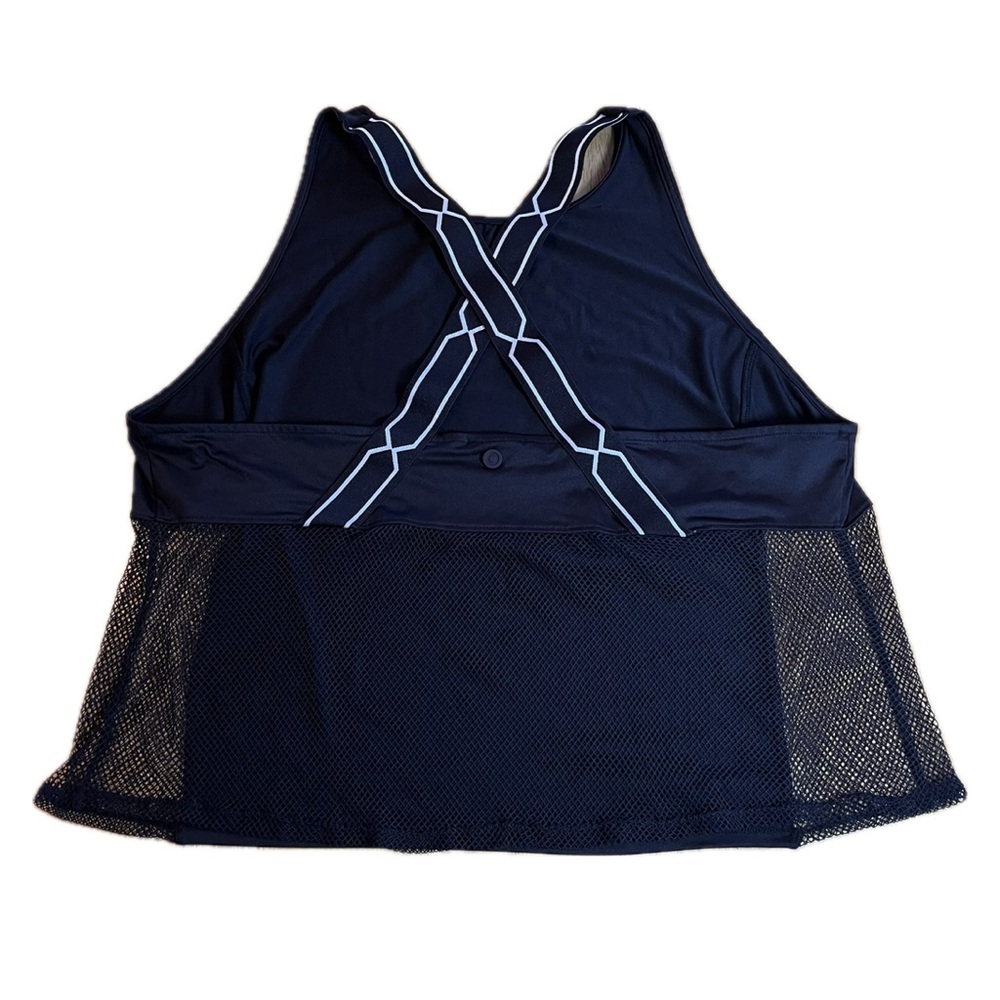 Hunter Womens Sleeveless Black Tank Top Mesh Back Plus Size 2X Gym, Workout - Picture 2 of 5